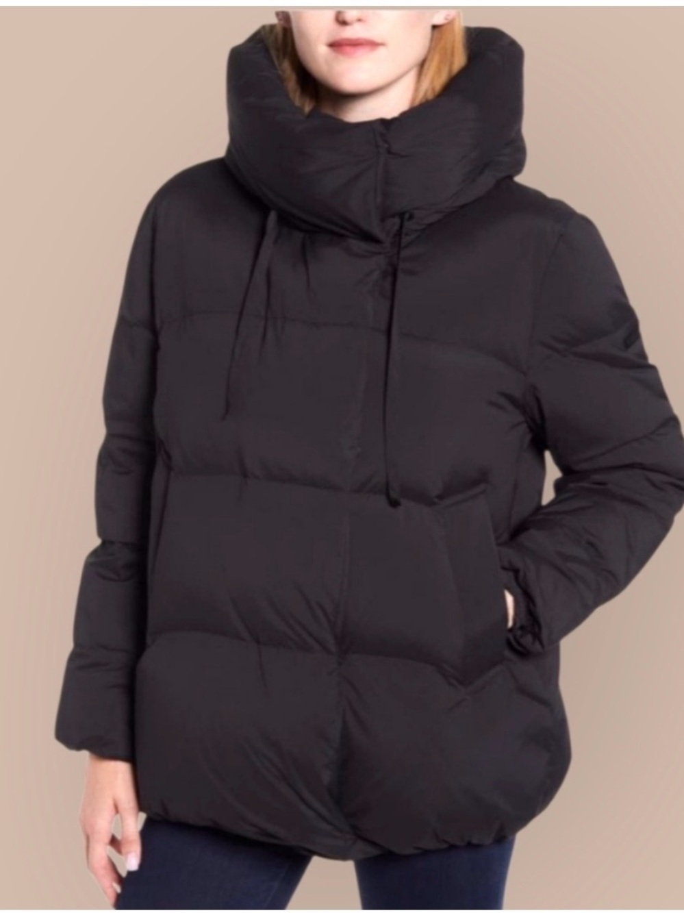 Derek Lam 10 Crosby Women’s Oversized Pillow Collar Coat In Black Size Medium